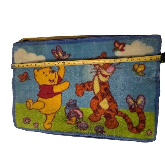 Vintage Winnie The Pooh And Tiger Butterflies Rug 29''x19” RARE - Picture 8 of 13